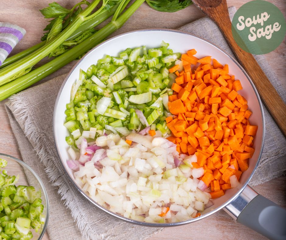 Onion carrot and celery